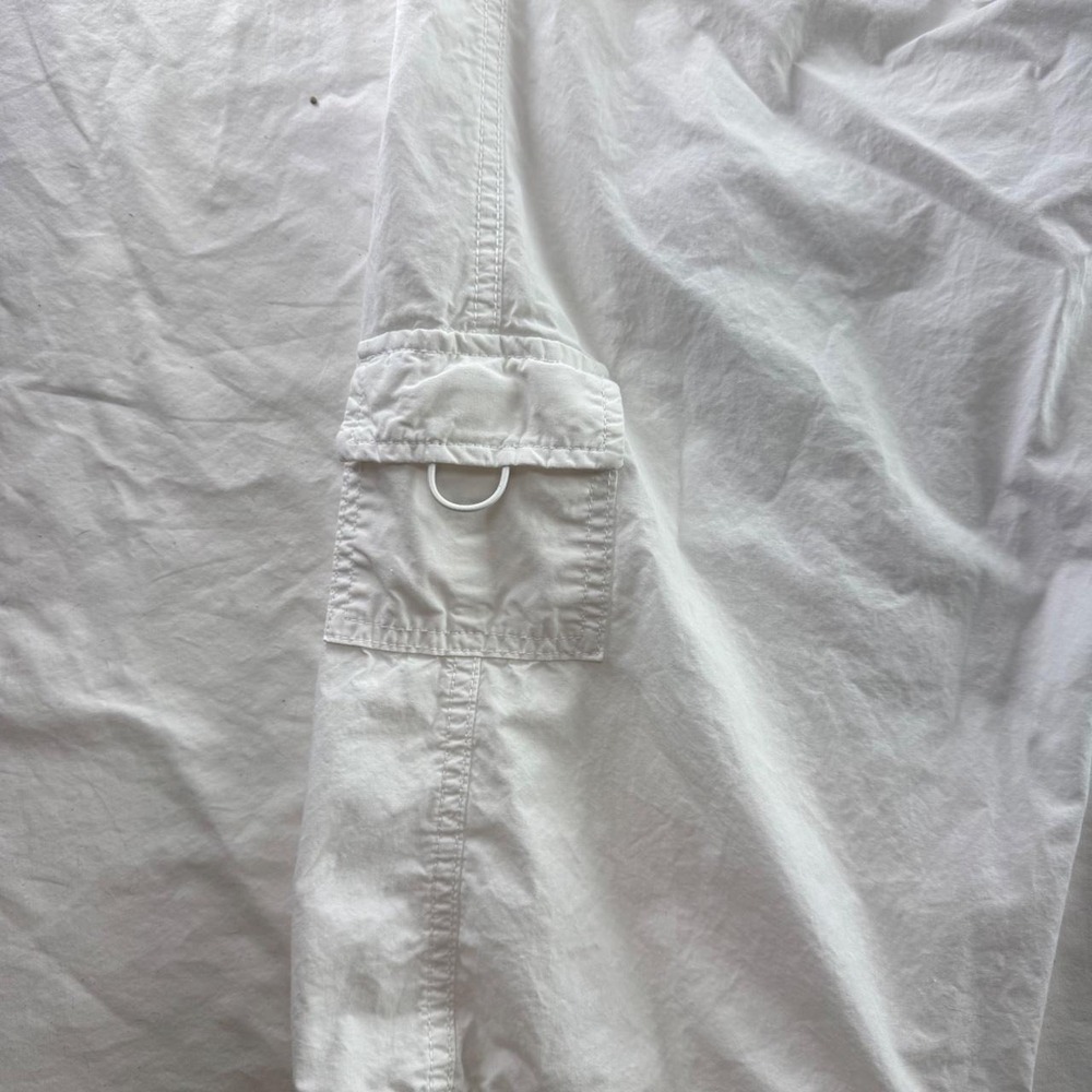 Garage White Parachute Cargo Pants Womens XS Streetwear Utility Y2k Gorpcore - Picture 6 of 7